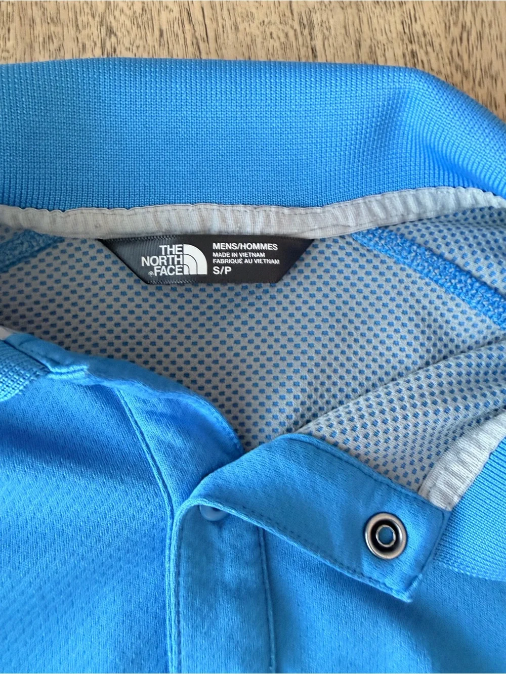 The North Face Men's Bright Blue Polo Shirt small